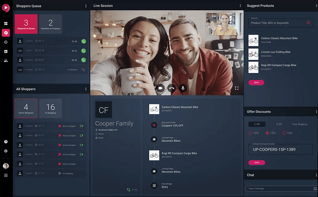 Uptok live video commerce application
